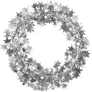 15 Packs of 25' Long Festive Silver Star Garland